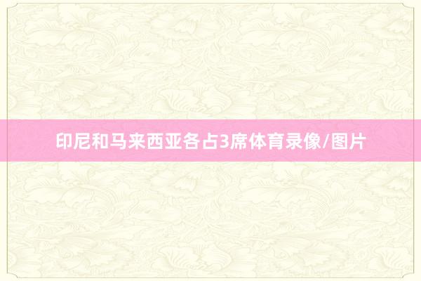 印尼和马来西亚各占3席体育录像/图片