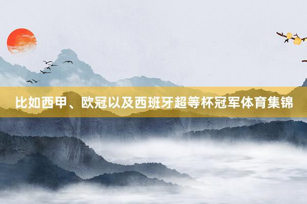 比如西甲、欧冠以及西班牙超等杯冠军体育集锦
